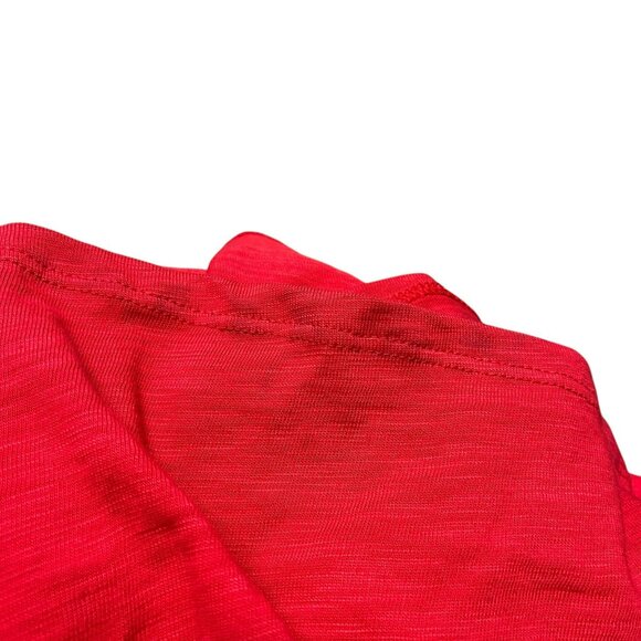 NEW J. Jill Tiered Slub Knit Maxi Dress 2X Red Plus Flowy Beach Summer FLAW - Picture 11 of 11
